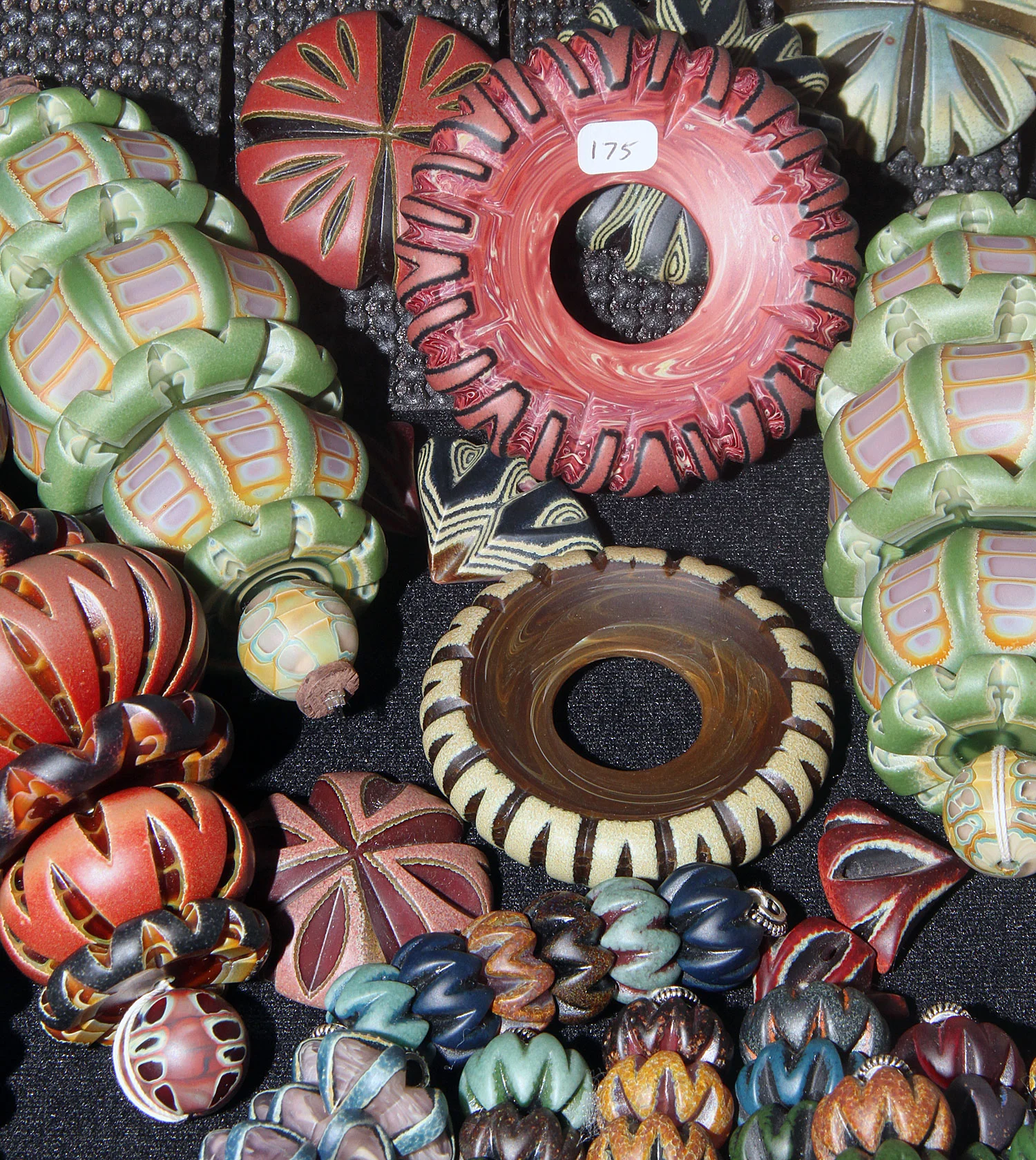 Hollow borosilicate glass beads that have been sandblasted, by Harold Cooney Williams. RKL