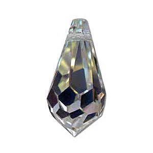Drop style briolette in cut glass crystal. CW