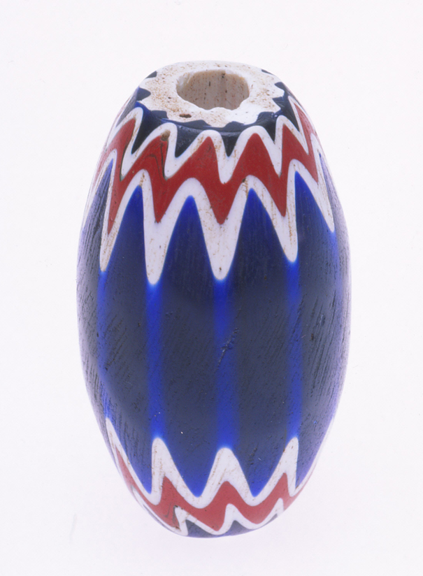Classic antique Venetian chevron bead from the African trade. RKL