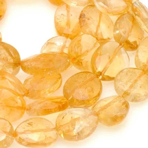 Citrine nuggets beads. CW