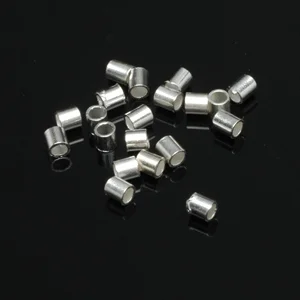 Crimps are small (2x2mm) tubular beads that are used to attach clasps to cable wire beading cords. CW