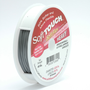 Miniature steel cable is an extremely strong yet flexible beading cord. CW