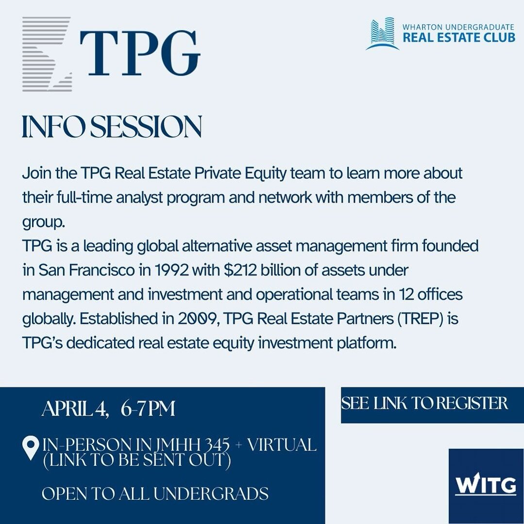 Make sure to join the training session about TPG on April 4th from 6-7PM! The registration link will be posted shortly before the session!