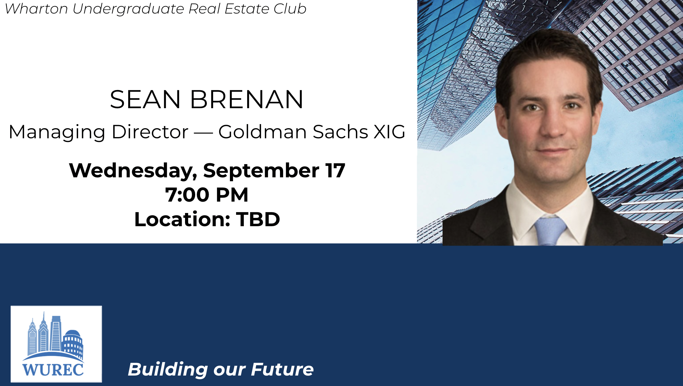 Speaker Event- Sean Brenan
