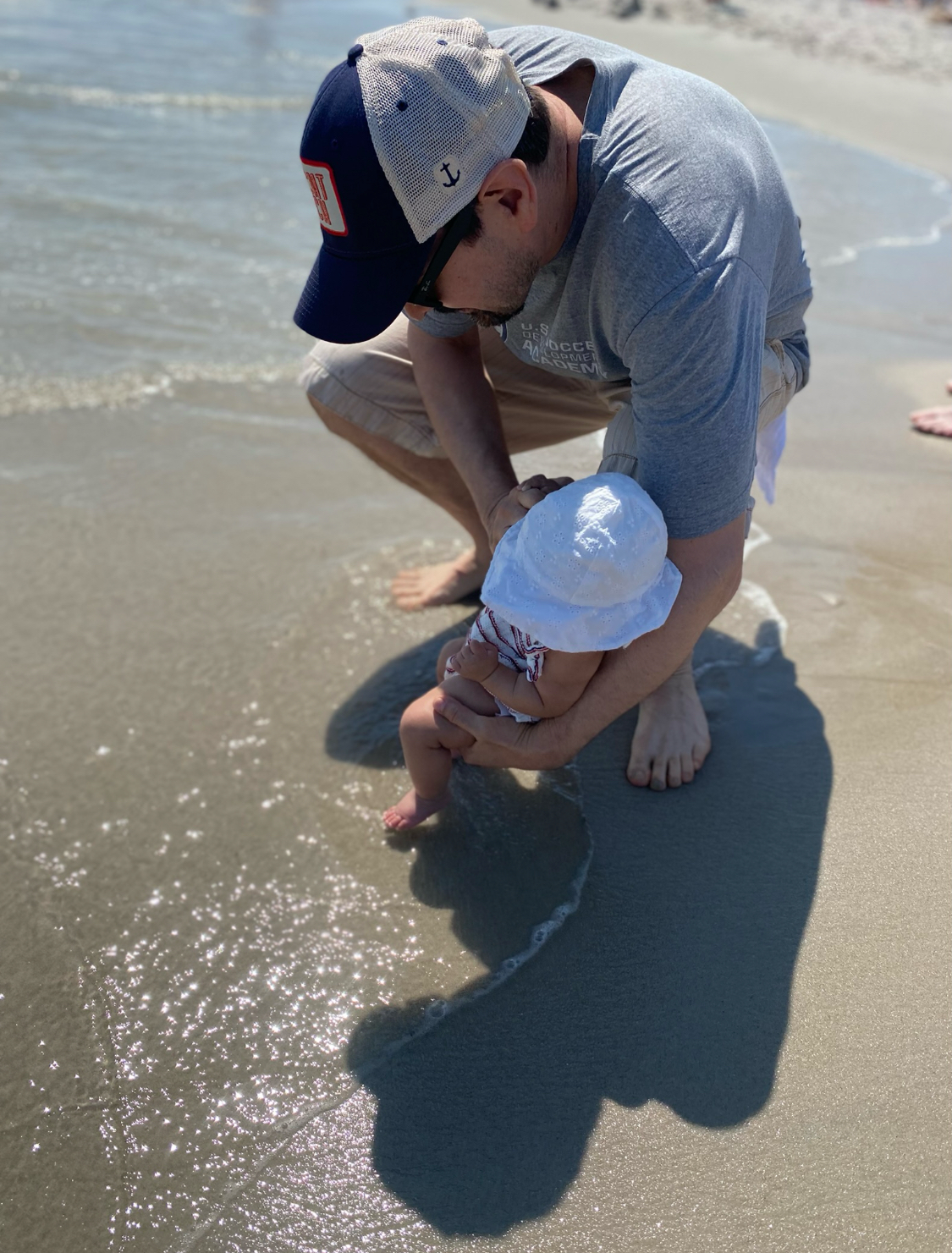 August's first dip in the Atlantic 