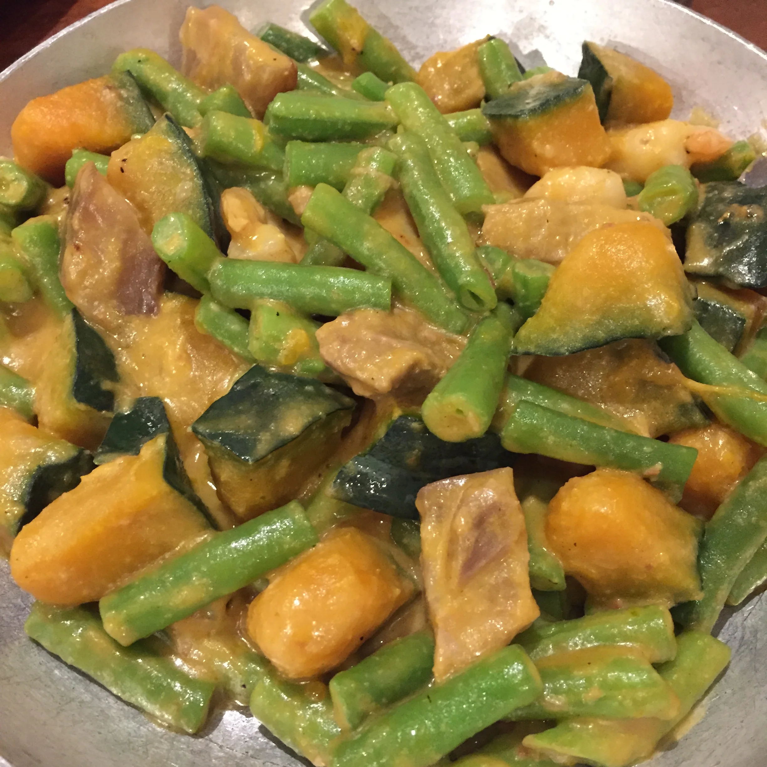 Squash & Green Beans in Coconut Milk