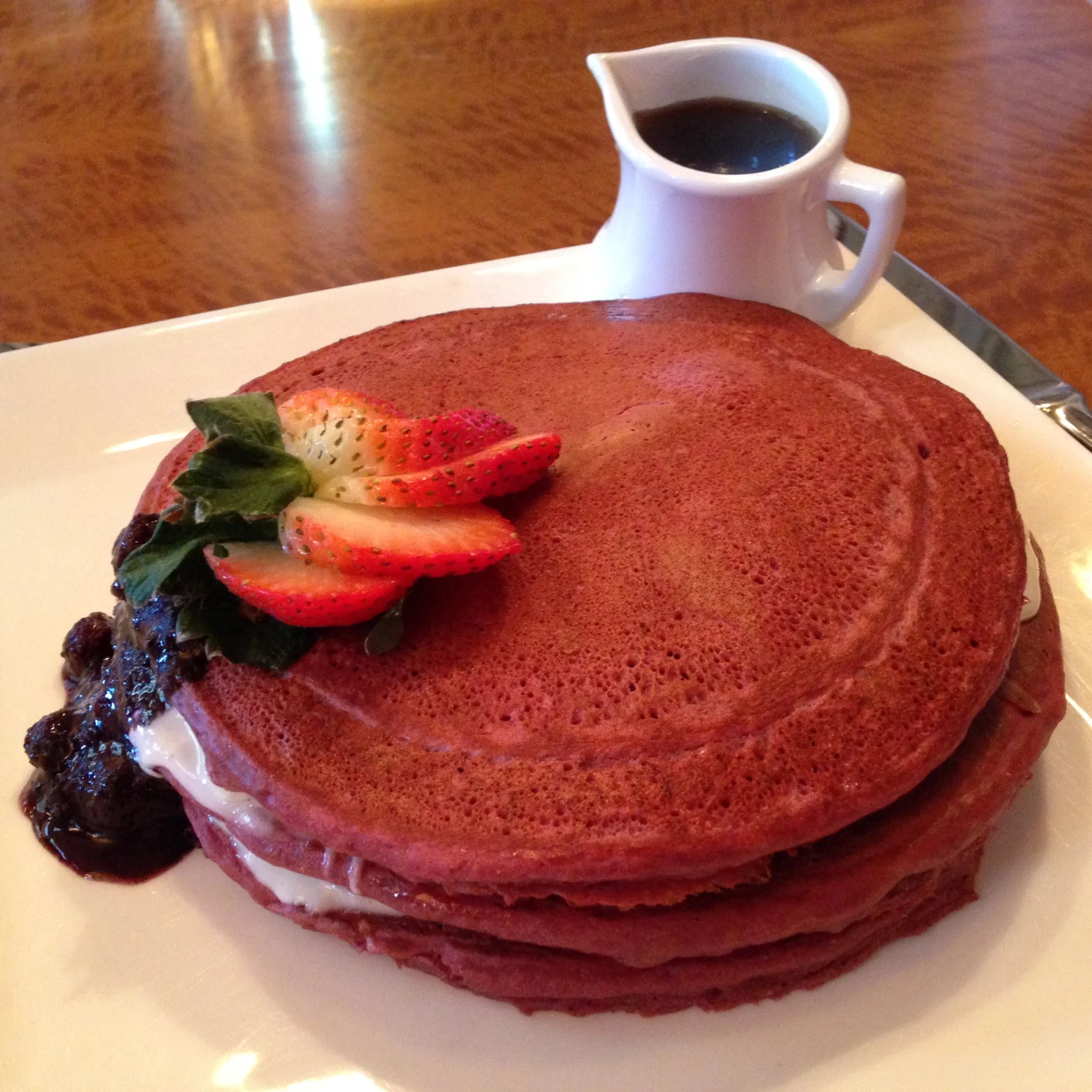 Just in time for Valentines Day: Red Velvet Pancakes!