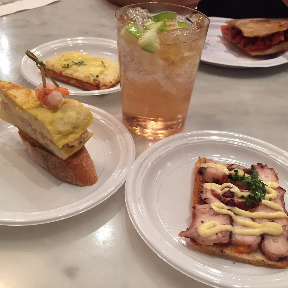 Chorizo Bocadillo is behind the sangria :)