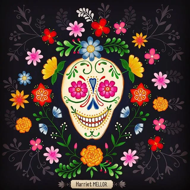 A sugar skull for #diadelosmuertos
#sugarskull #catrina #moodforfloral #flowerstagram #floraldesign #floralillustration #flowerartist #dsfloral #inspiredaily #prettyflorals #mexico #dscolor #harrietmellor