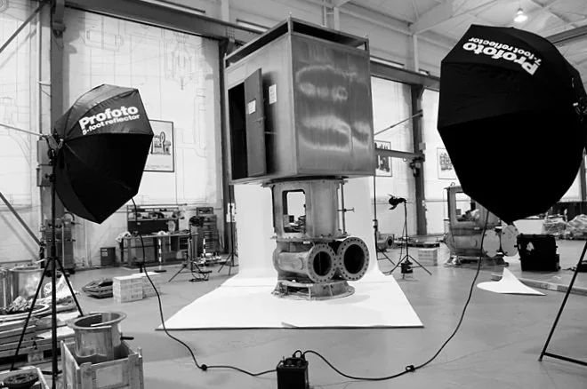 Moderne pumpemodul for olje og gass rød som i fire and safety