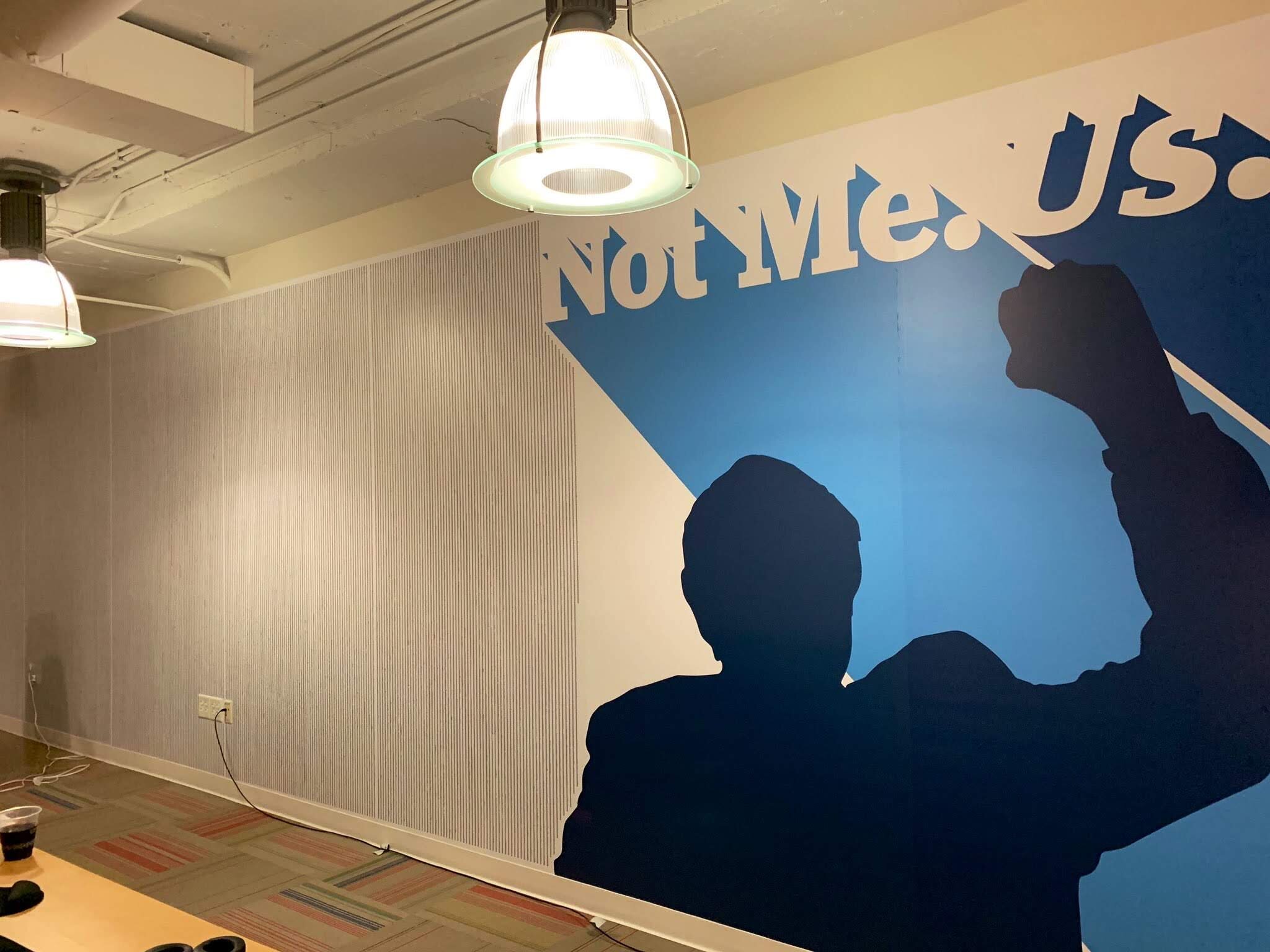 The "Not Me. Us." Donor Wall
