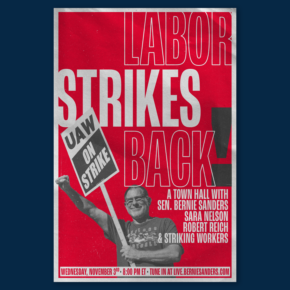 'Labor Strikes Back!' Town Hall Poster