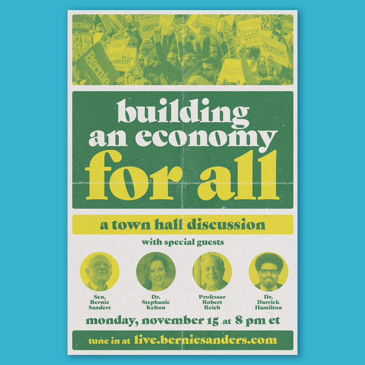 'Building An Economy For All' Town Hall Poster