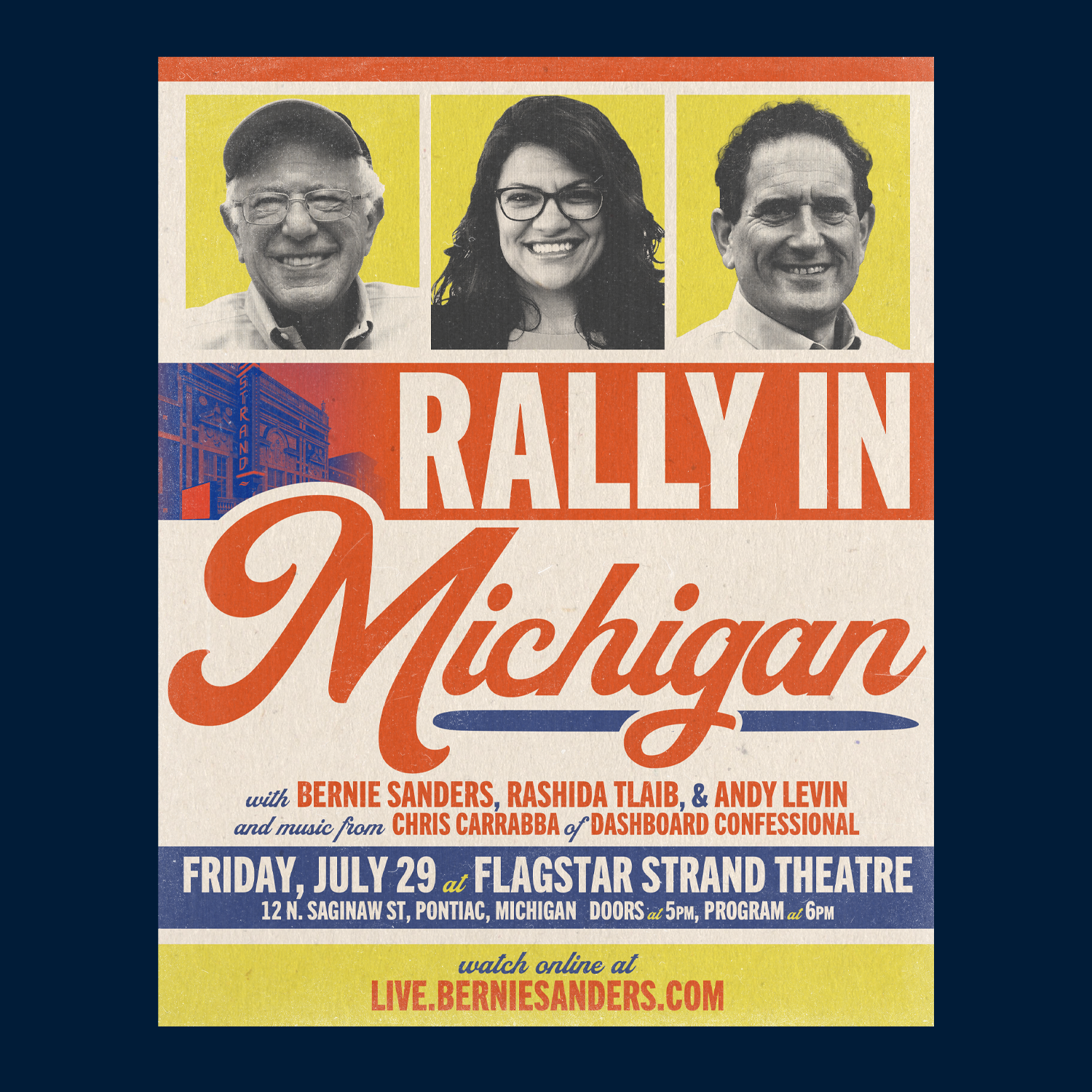Rally In Michigan Poster