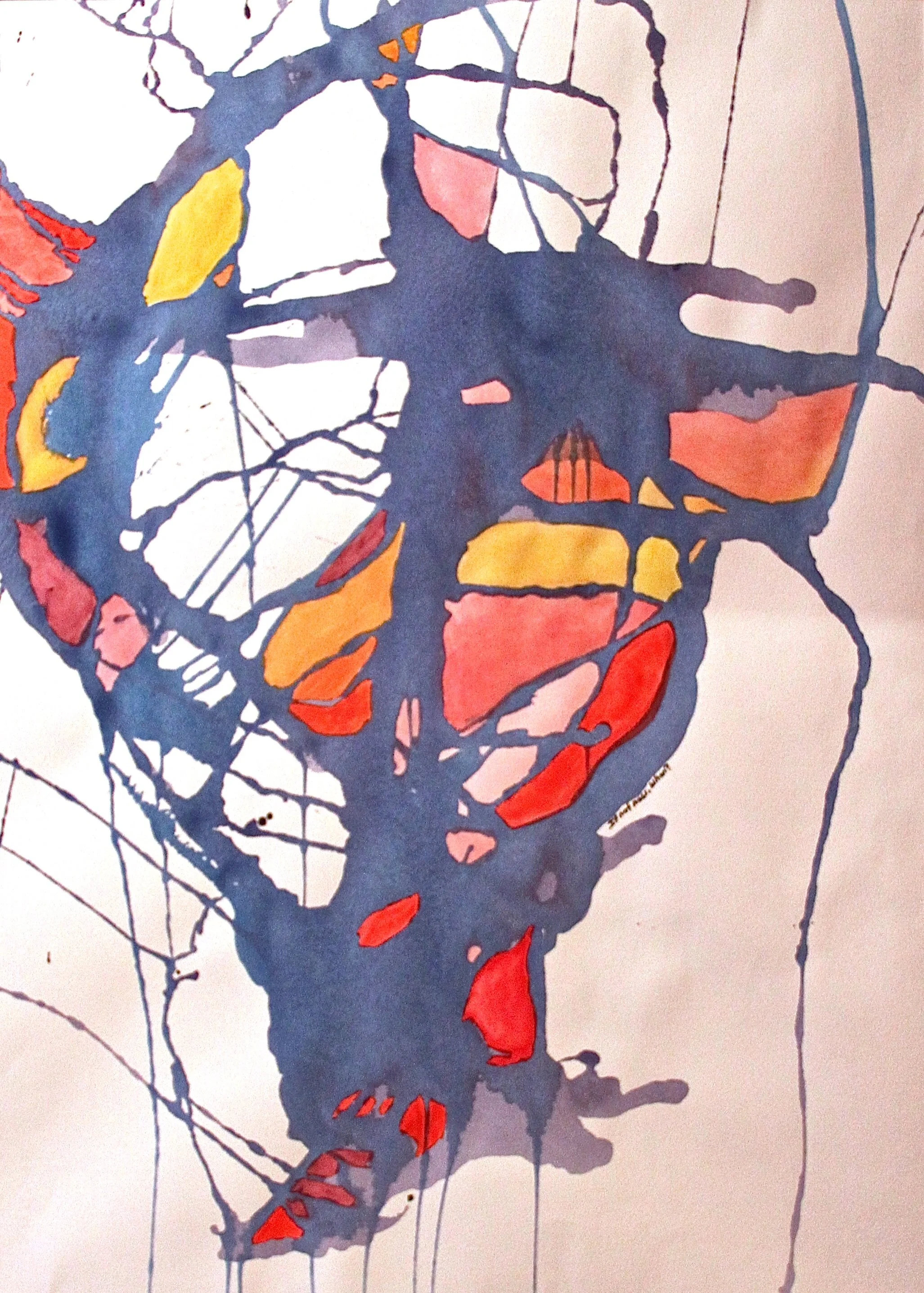 If not now, when?, 2014, Watercolor, Ink, 30" x 22"