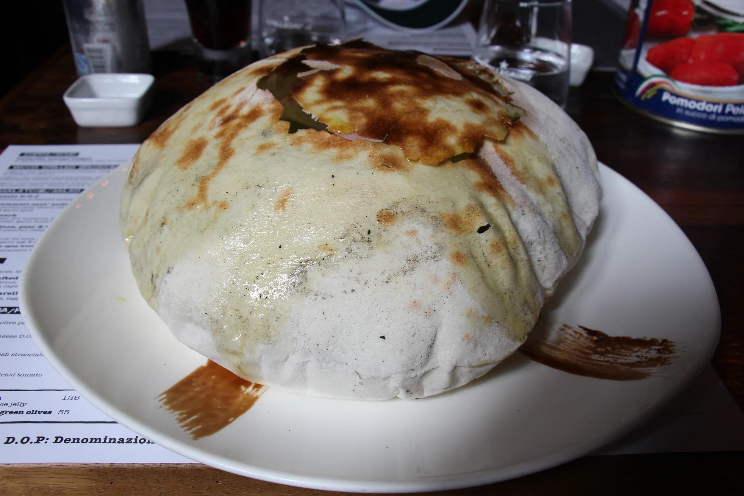 Fascinated with this gigantic outer dough shell made from their wooden ovens 