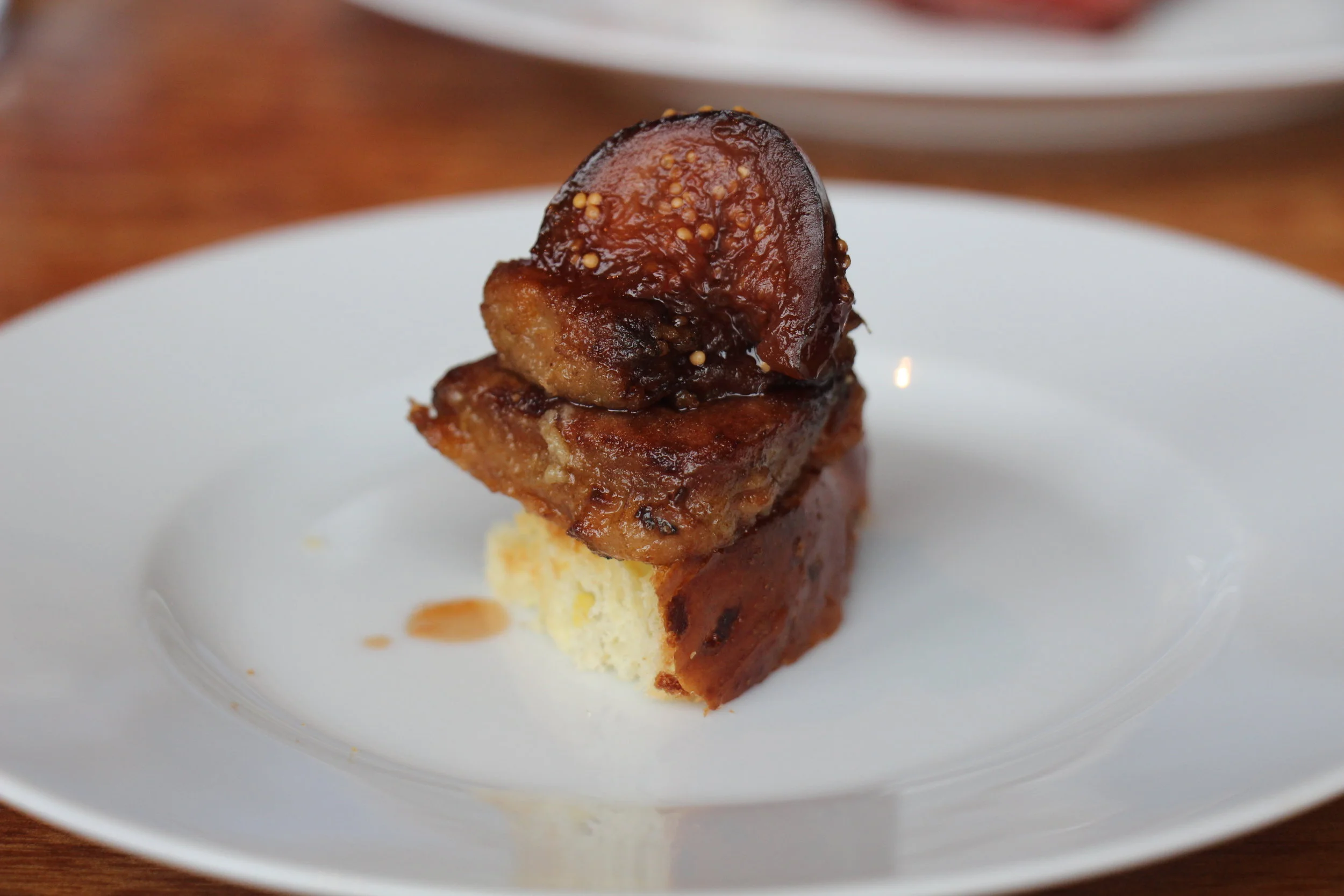 Paired nicely with the sweetened poached fig 