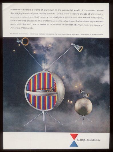 Music Sphere designed for Alcoa in 1956 by Graphic designer Lester Beall.