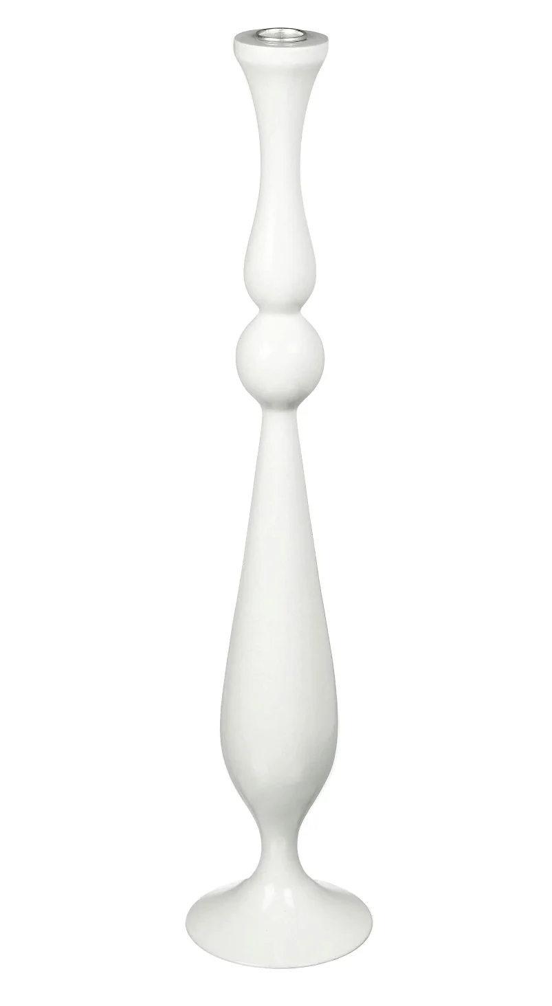 Tall Malmo Candle Stick in White 