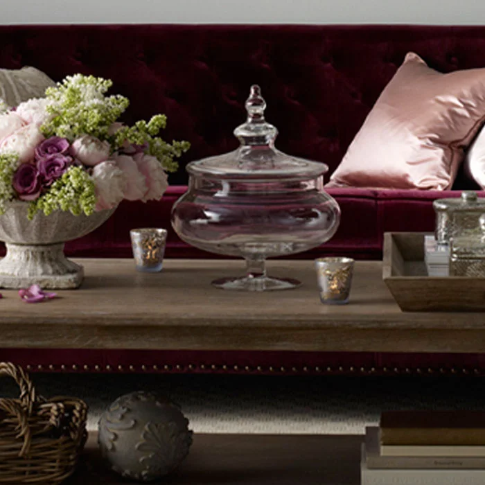 Large Glass Bonbonniere