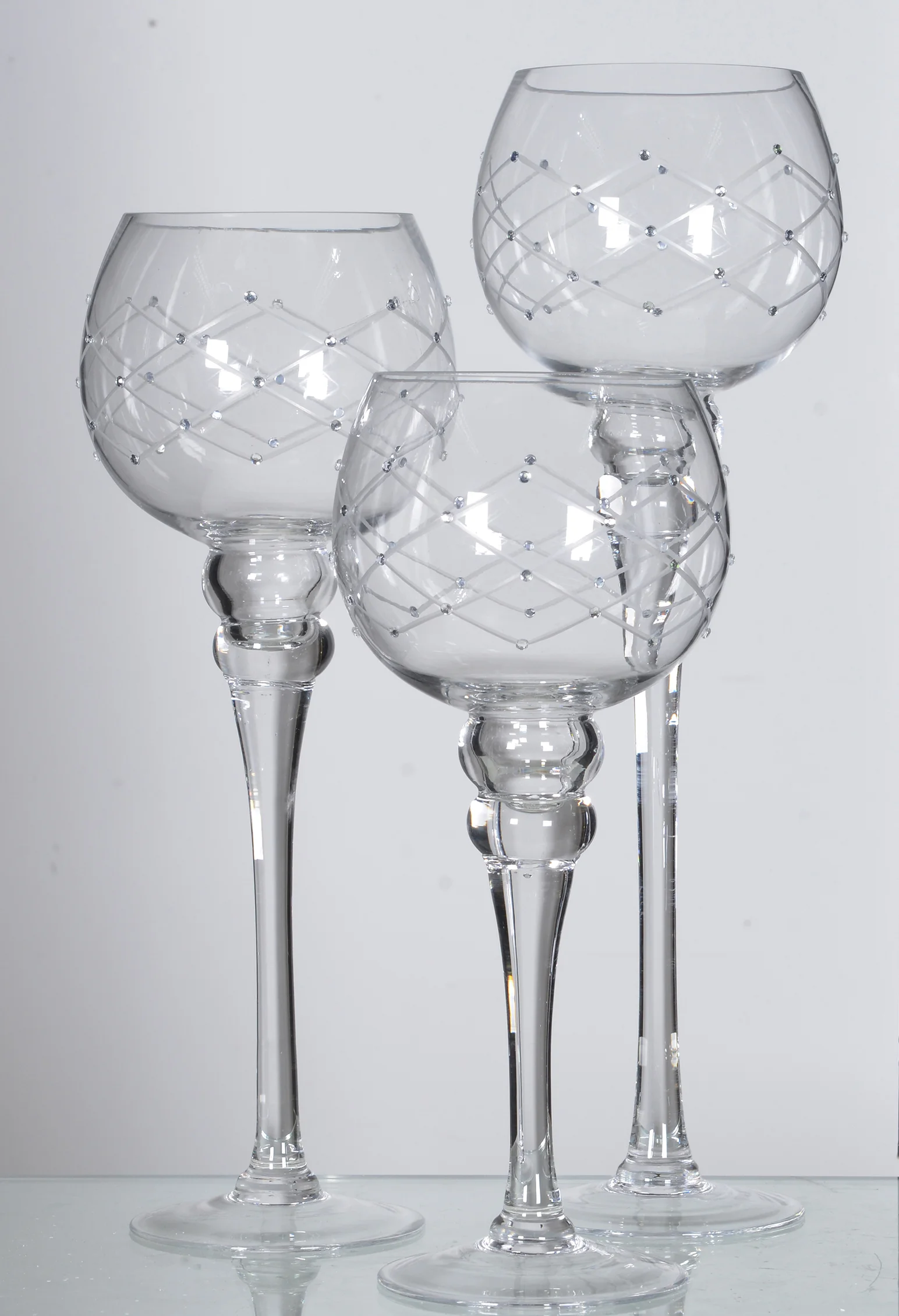 Diamante Candle Holders 