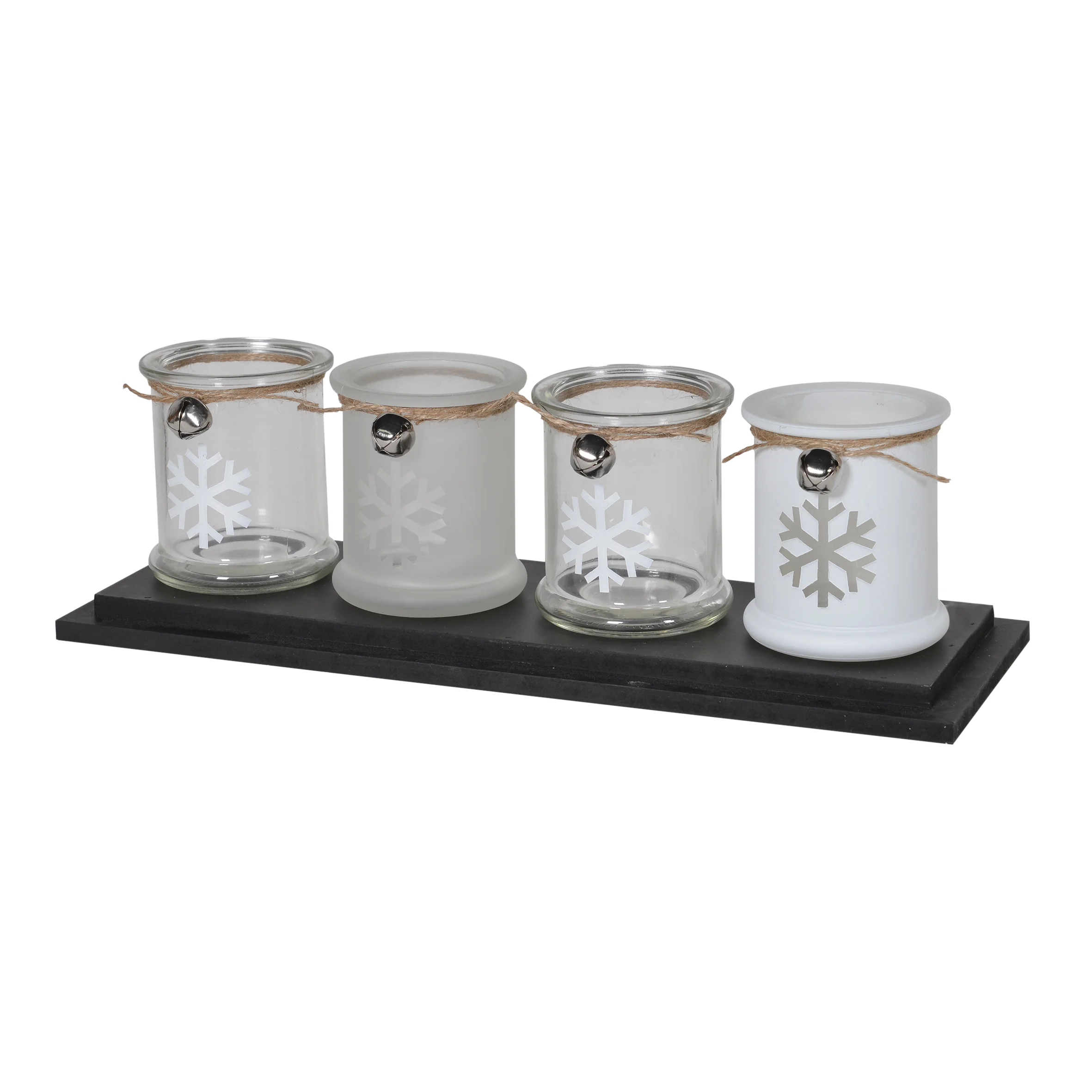 Christmas Tea Light Holders on Tray
