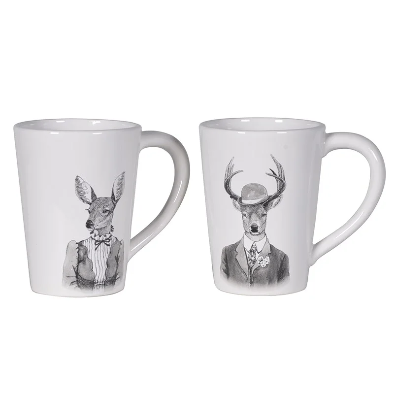 Mr & Mrs Deer Mugs (set of 2)
