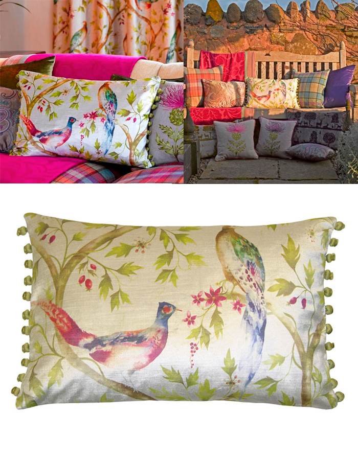 Velvet Pheasant Cushion 