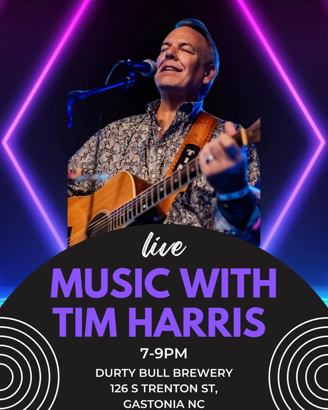 🎶 Live music tonight at Durty Bull!
Catch Tim Harris from 7&ndash;9 PM 🎤🍺
Cold beer, good tunes &mdash; see you there!