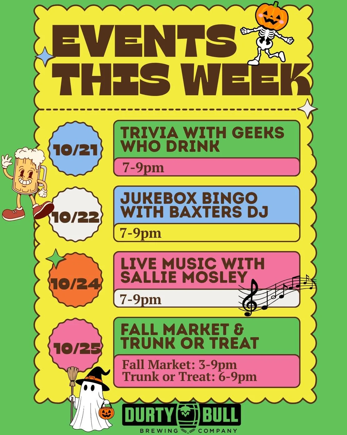 🎉 Here's what's on tap this week at the taproom! We've got a full lineup of events, good vibes, and great beer &mdash; and we can't wait to share it all with you. Come hang with us! 🍻