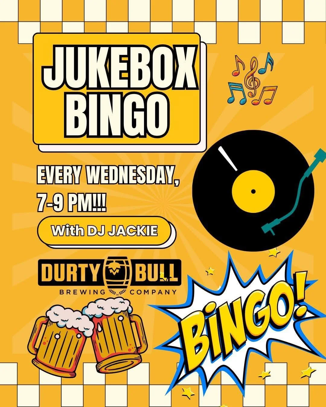 Tonight at the taproom 🎶🍻
Jukebox Bingo kicks off at 7&mdash;music, drinks, and a little friendly competition&hellip; you in? 👀✨