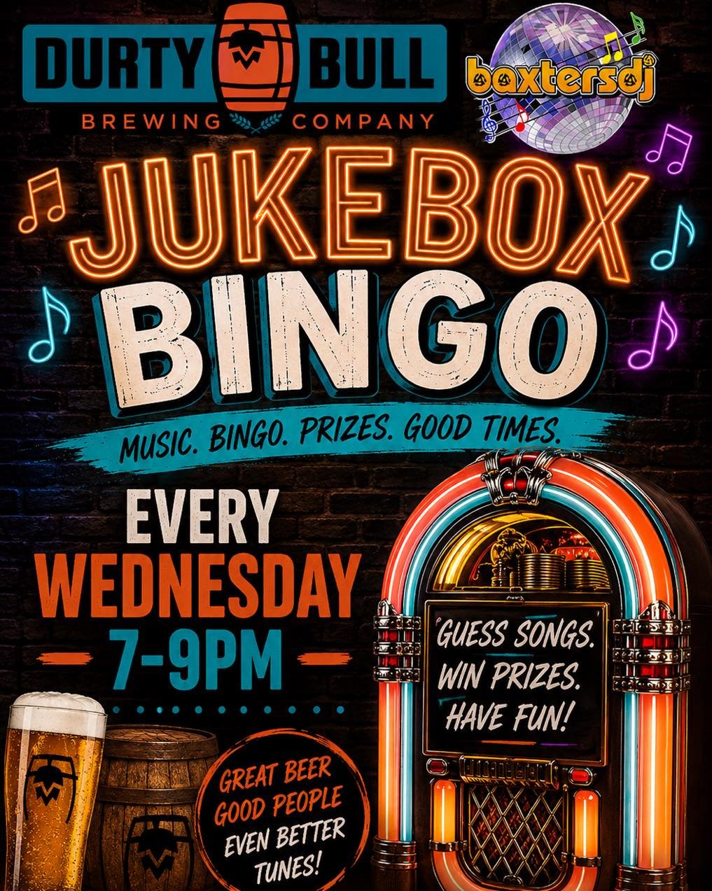 Jukebox Bingo tonight! 🎶✨
The night we look forward to the most every week 🙌

Don&rsquo;t forget to grab your crew, your favorite drink, and get ready to guess those songs! 🎤🍻