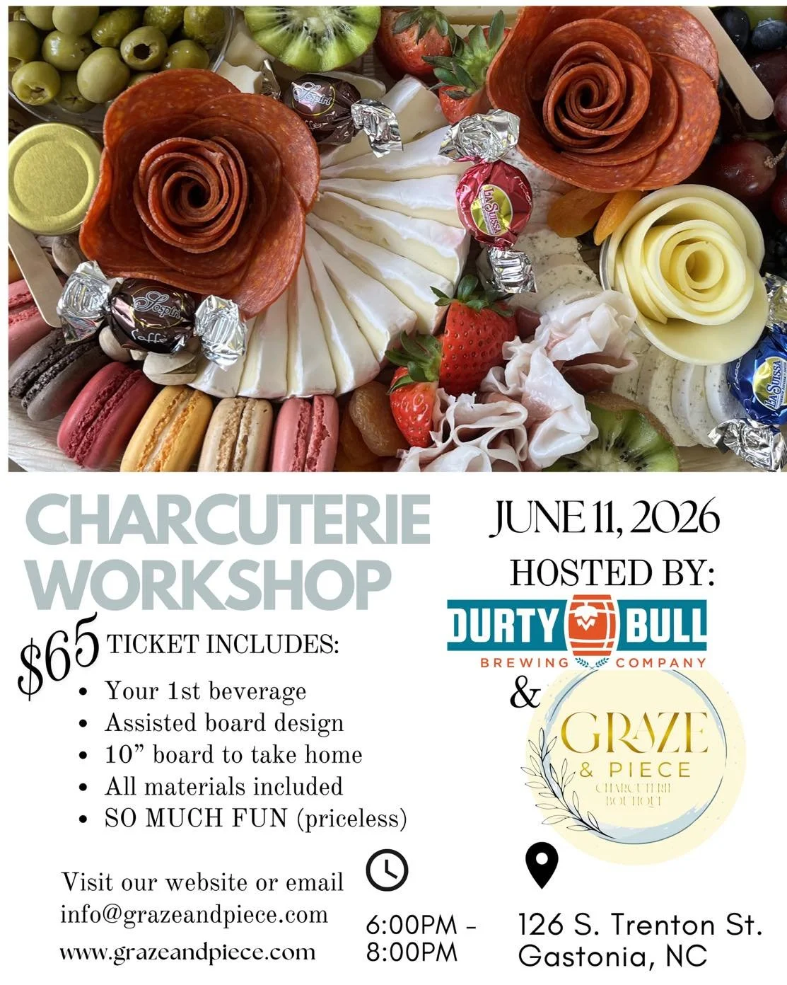 This coming Thursday is our Charcuterie Workshop! 🧀🍇✨

Don&rsquo;t miss the perfect opportunity for a fun date night or a night out with friends. Learn how to build the perfect board while enjoying a relaxed, hands-on experience!