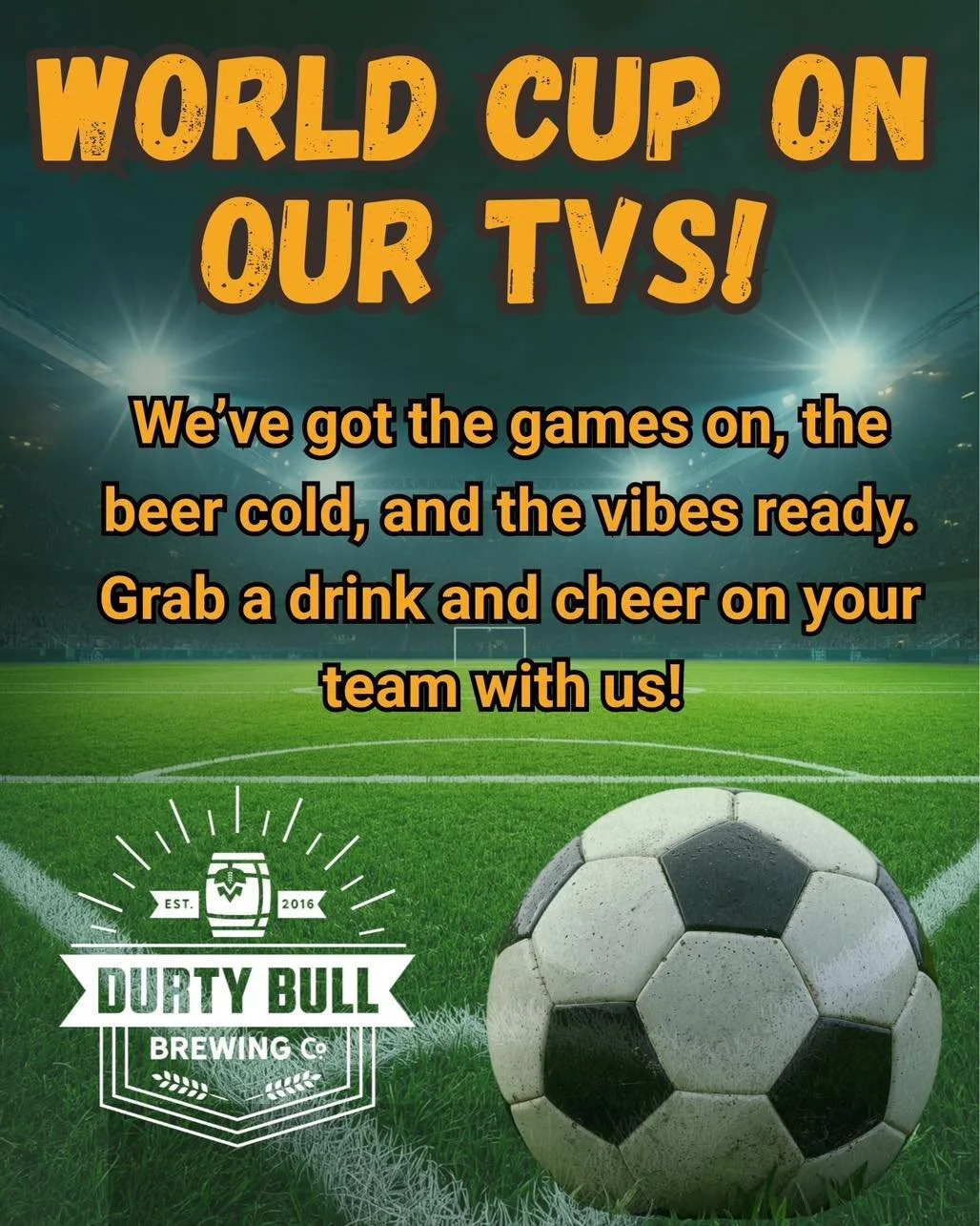 World Cup action is here&mdash;watch every match with us starting today! ⚽🔥 Grab a drink, bring your crew, and catch all the excitement live on our screens.