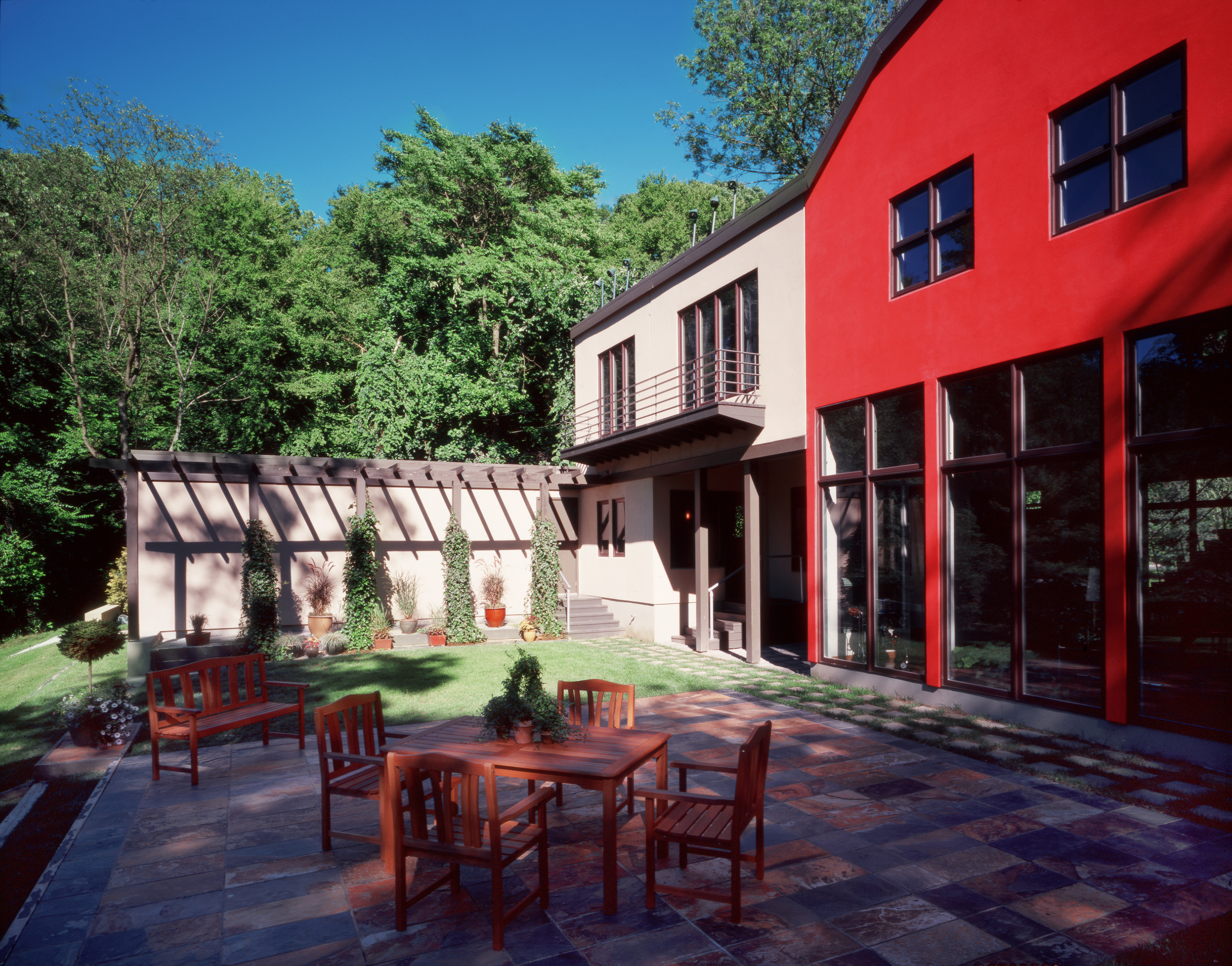 Pond Facade with Patio