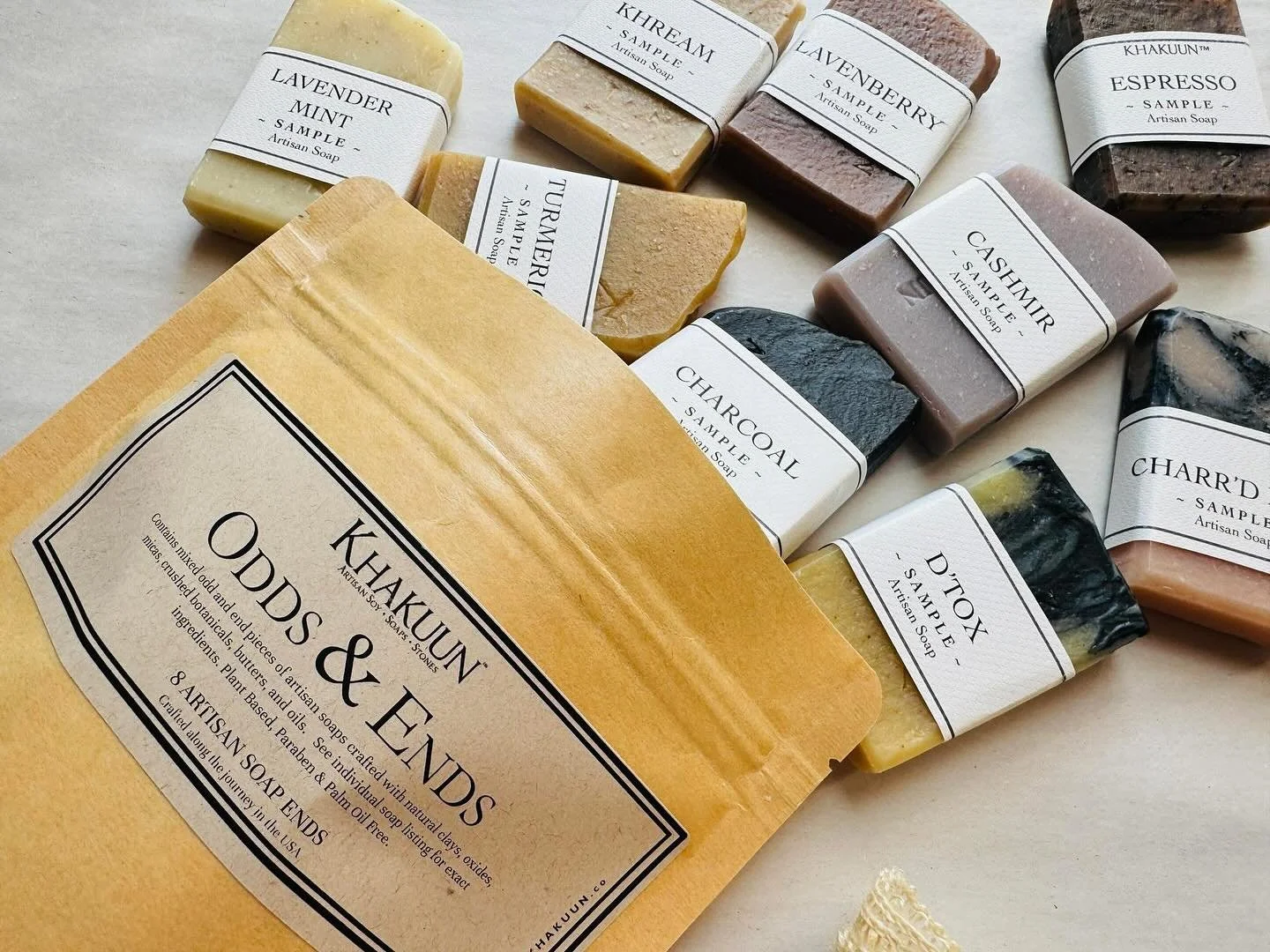 Not sure which soaps to try out first?  No worries... these travel ready soap samplers have you covered!

They&rsquo;re the perfect size for traveling, gifting, tucked in a drawer as a sachet, or to use in guest bathrooms.

KHAKUUN.co 

#Khakuun #Art
