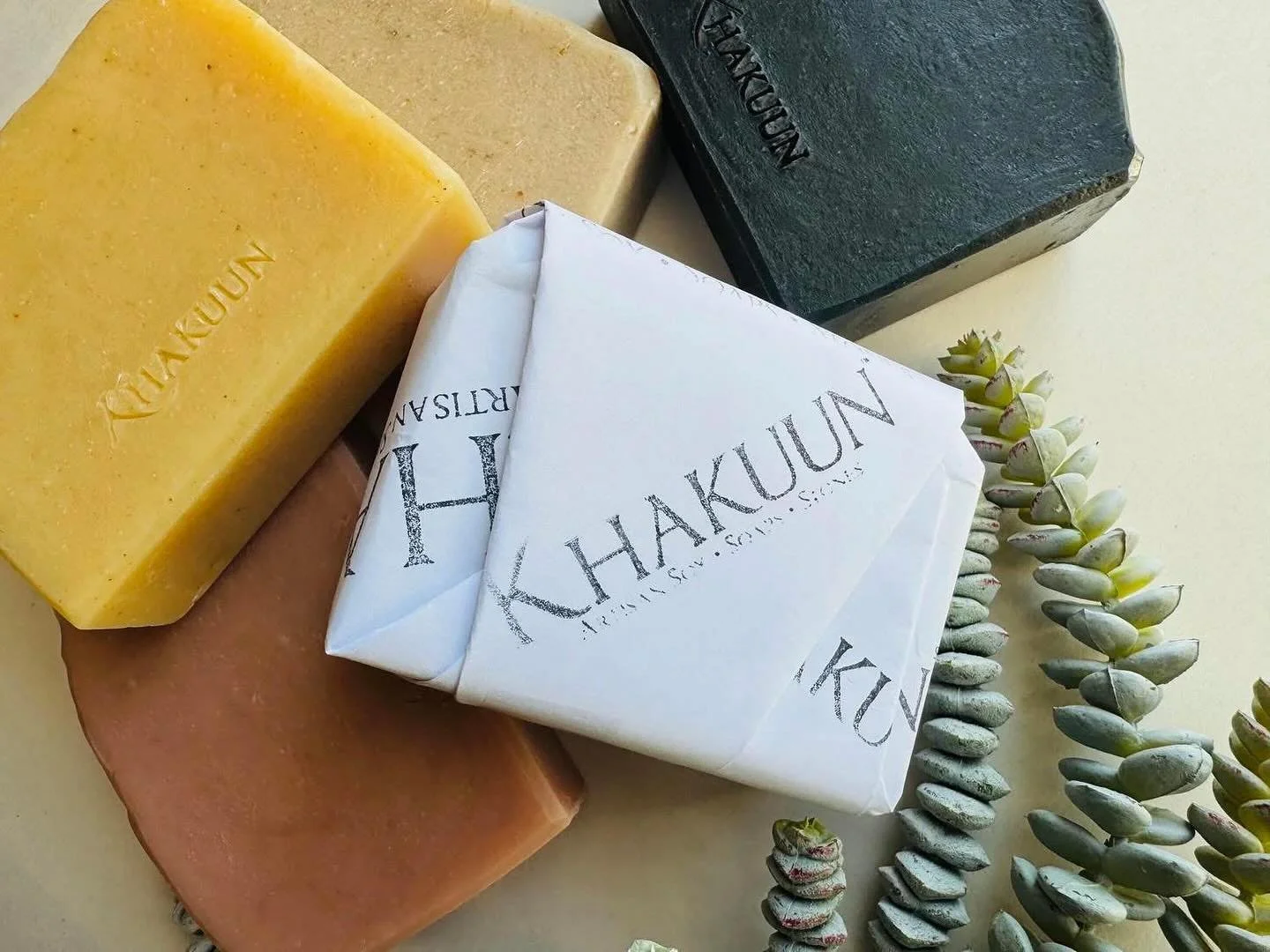 A simple bar of soap that cleans, nourishes, and doesn&rsquo;t irritate the skin is the aim in every bath/shower experience. 

Our Palm Oil Free small batches of cold process 🧼 soaps are ready for bubble duty @ KHAKUUN.co

#Khakuun #ArtisanCrafted #