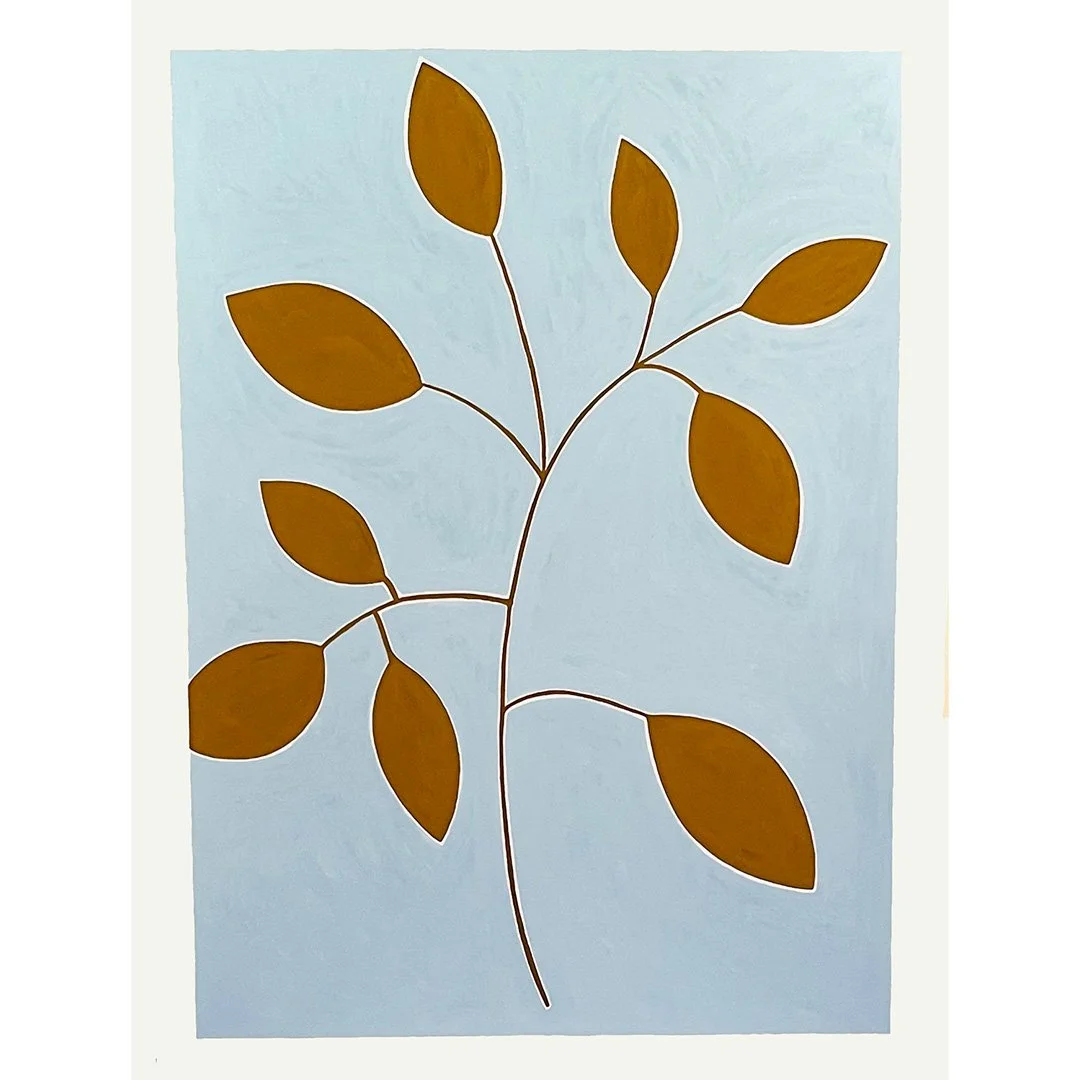 Lithe Umber 2023  Gouache on Paper 40” x 30”