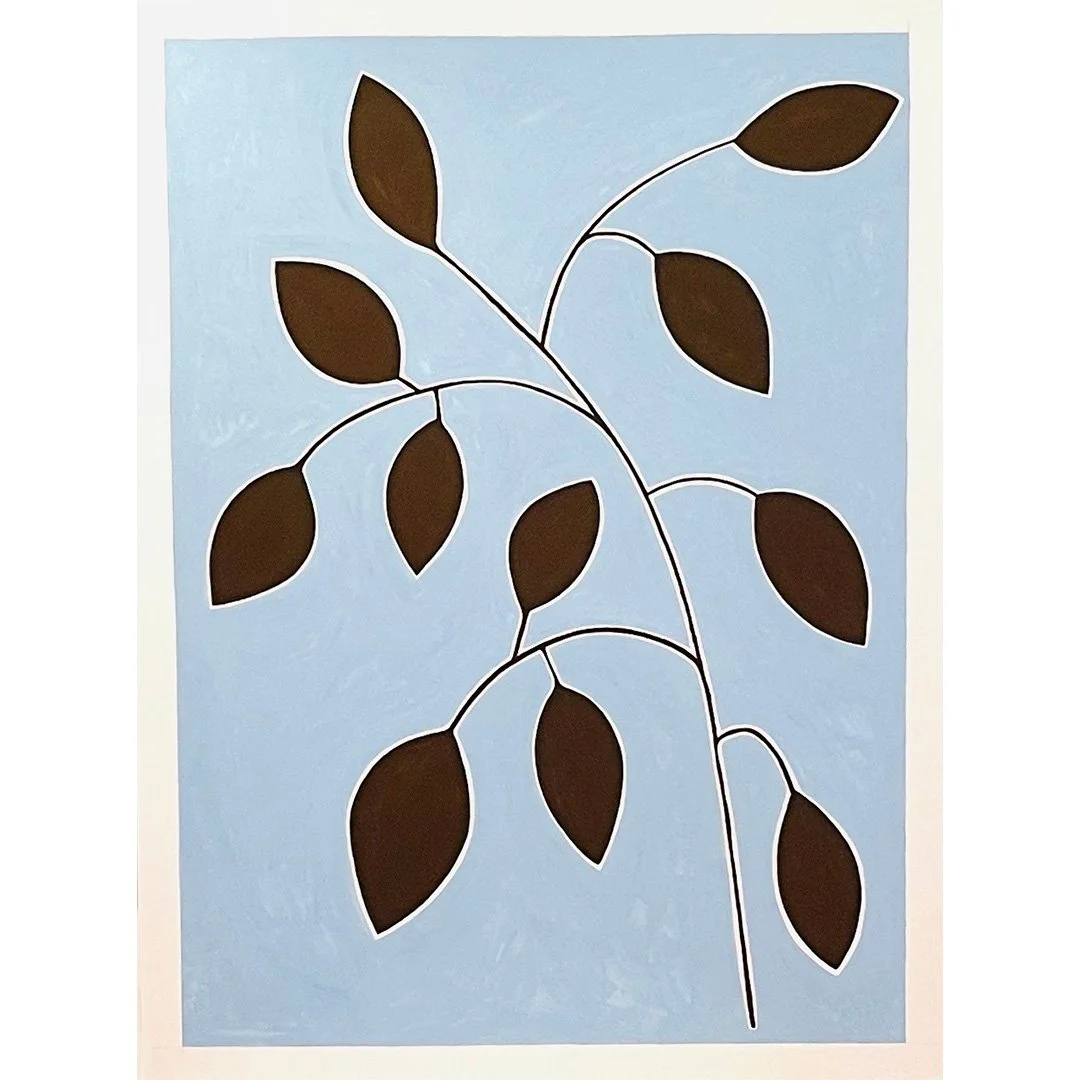 Lithe Sepia 2023  Gouache on Paper 40” x 30”