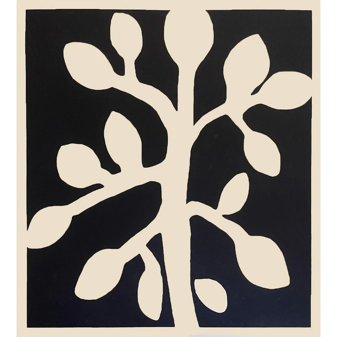 Tree With Buds   Gouache on Paper 63” × 57”
