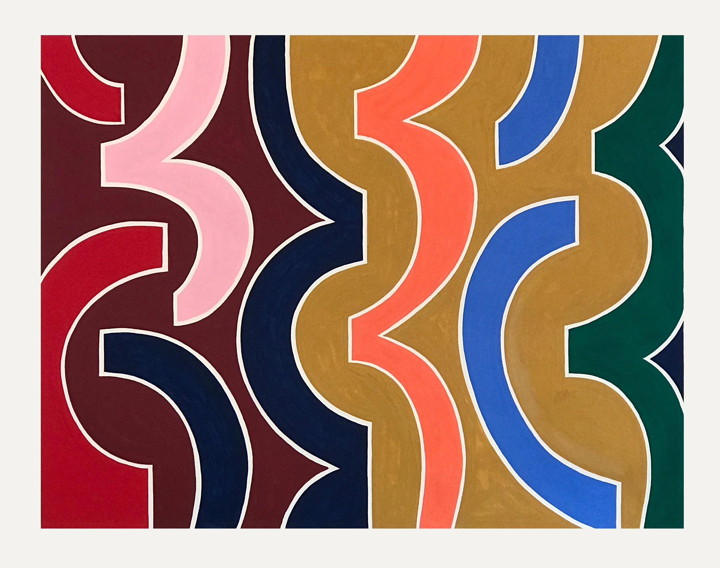  Frenzy 2020  Gouache on Paper 47” X 59” 