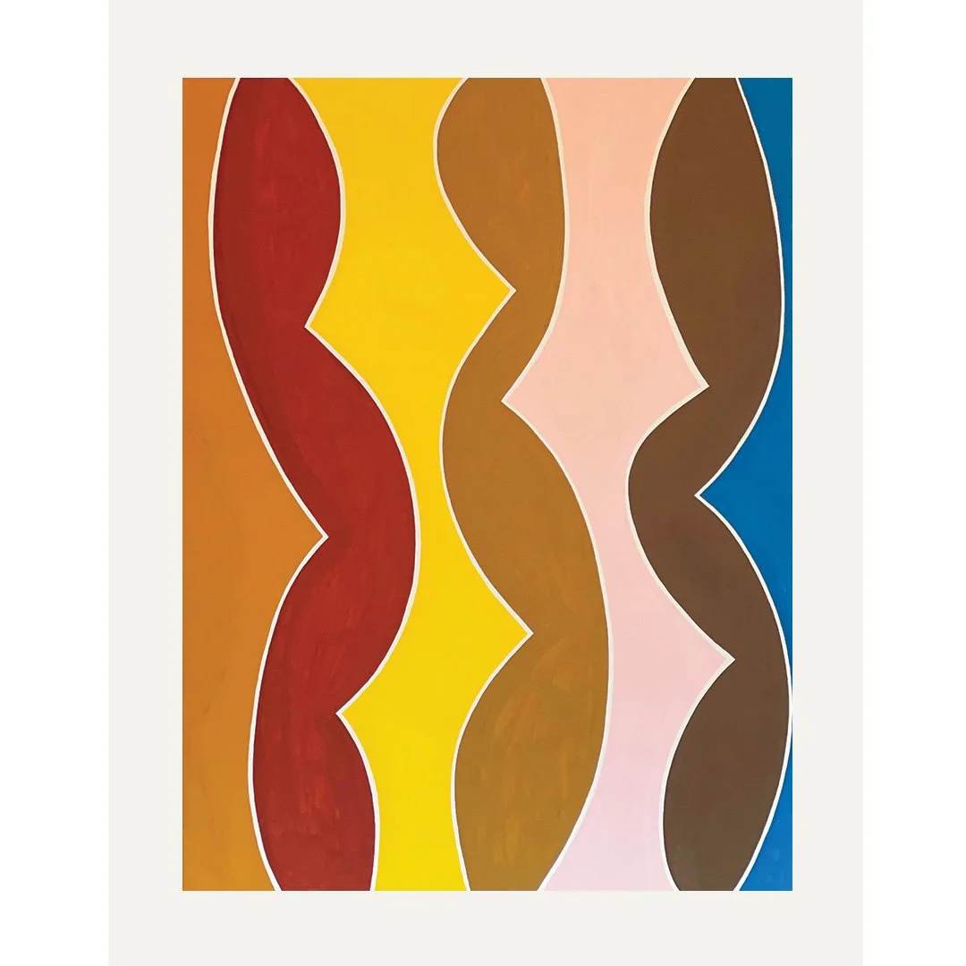  Squiggle Rust 2021   Gouache on Paper 53” x 41”  