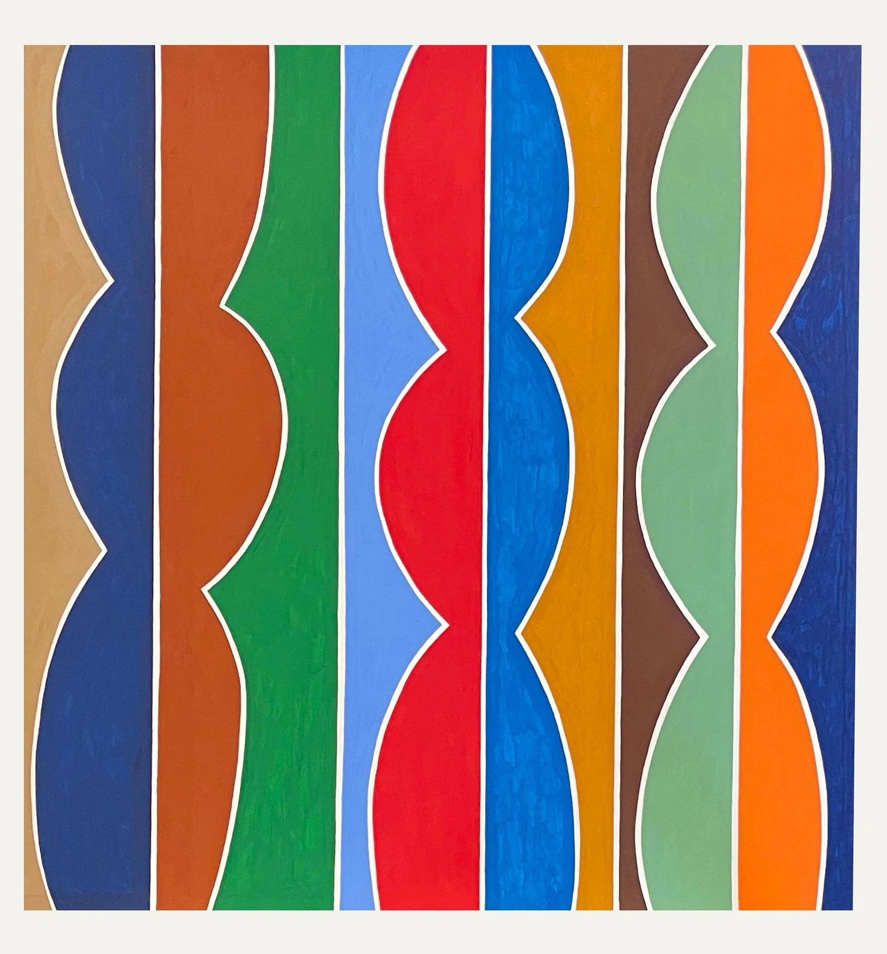  Harlequin 2021   Gouache on Paper 49½” x 53”  