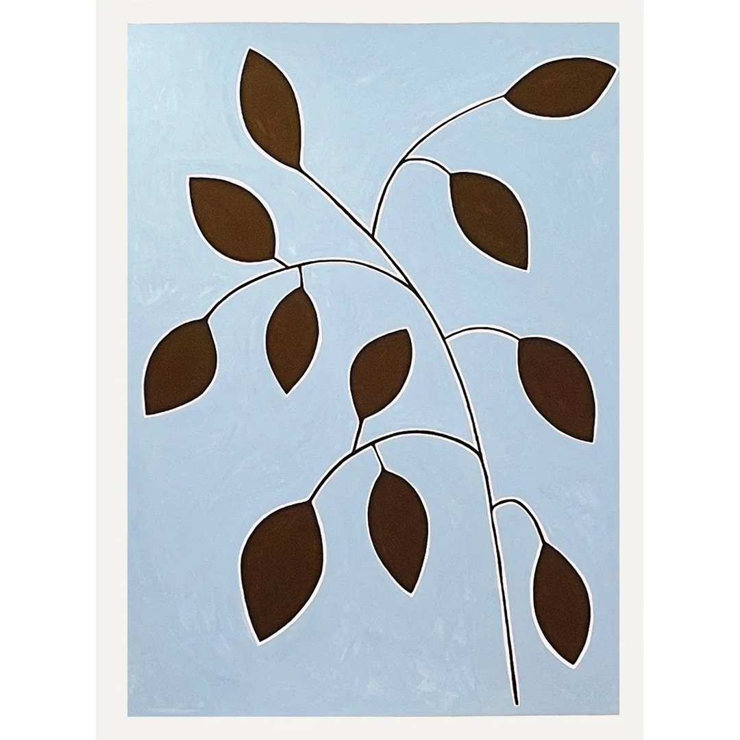  Lithe Sepia 2023  Gouache on Paper 40” x 30”  