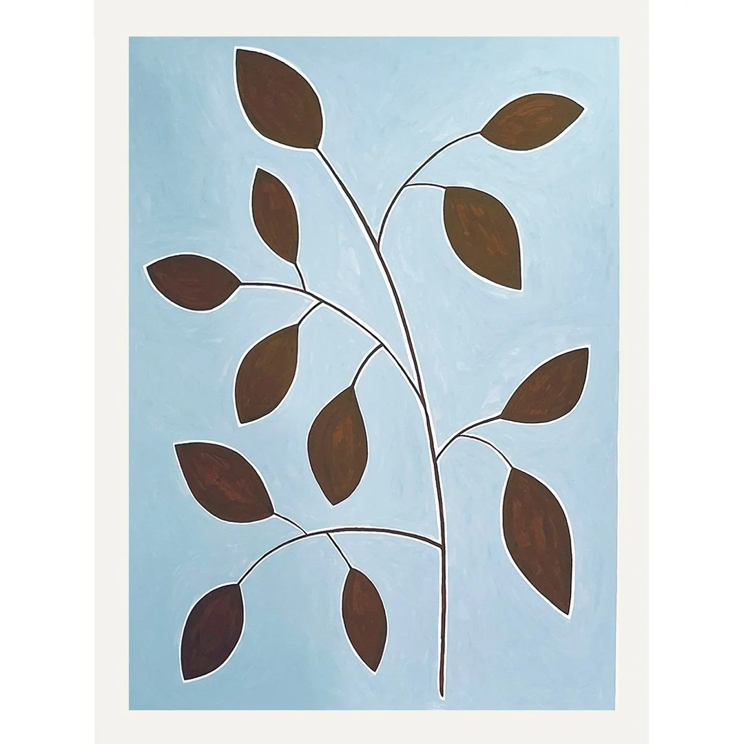  Lithe Ochre 2023  Gouache on Paper  40” x 30”  