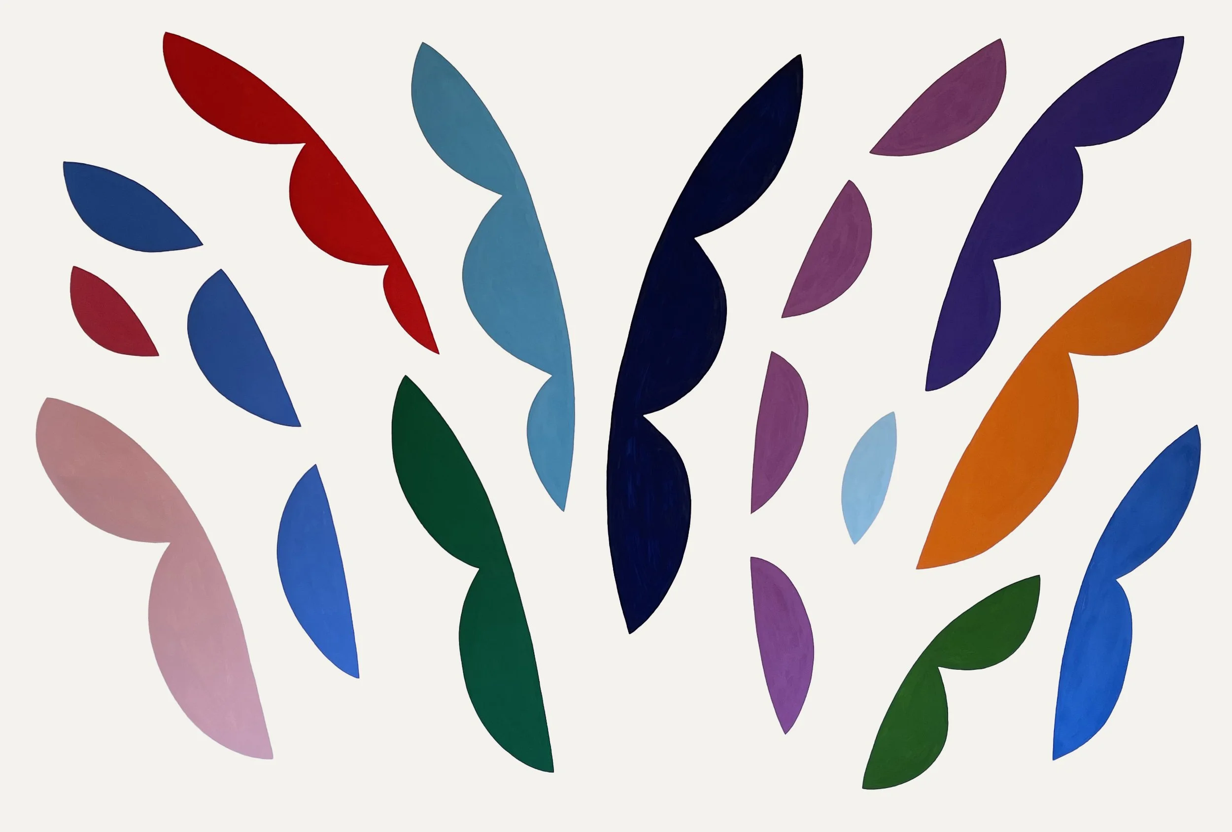  Study for Large Wall Piece 2021  Gouache on Paper 60” x 90” 