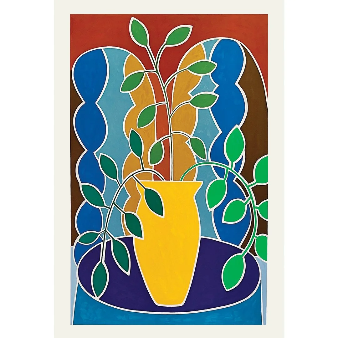 Leaf Squiggle Arch 2023   Gouache on Paper 60” x 40” 
