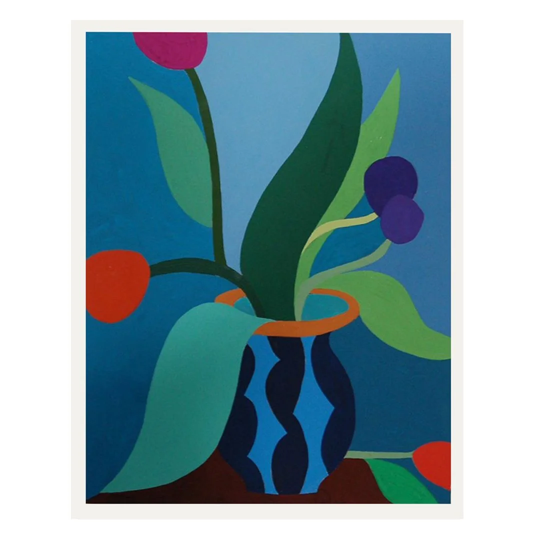  Petite Mini Tulips  (year)  Gouache on Paper 16” x 12” 