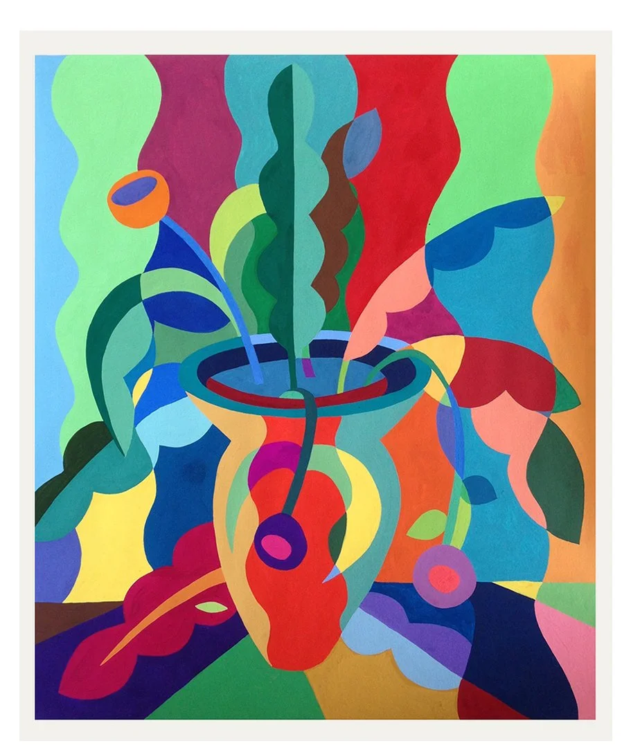  Touch of Green 2013  Gouache on Paper 19 1/4” x 22 1/4” 