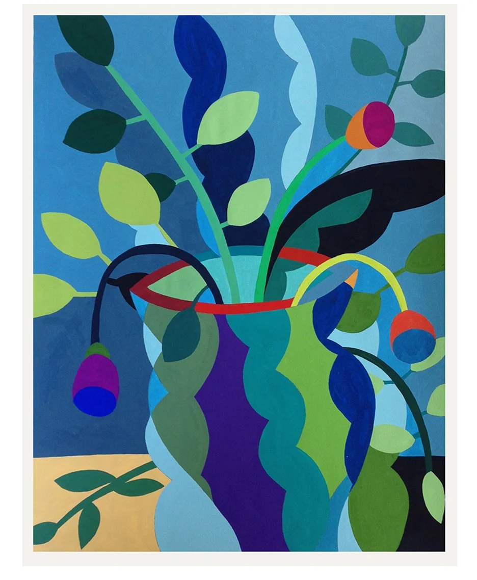  Dark Mood Flowers 2012  Gouache on Paper 19 1/4” x 22 1/4” 